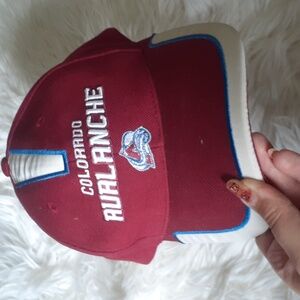 Vtg SPL 28 Colorado Avalanches Red Snapback Cap Hat